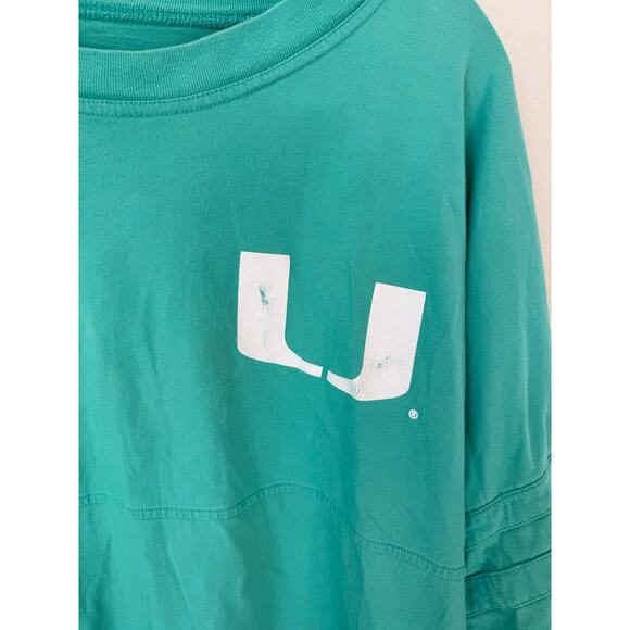 University of Miami Long Sleeve Tee Shirt Size Medium - Picture 6 of 6